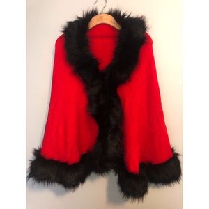 Luxury Bridal Faux Fur Cashmere Wool Shawl Wedding Coat for Winter